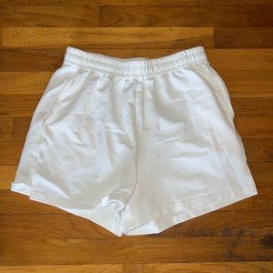 White sweatshorts